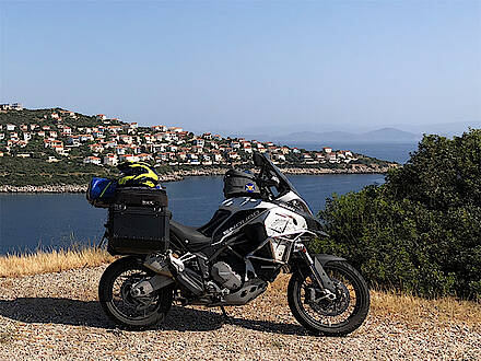 Griechenland-Panorama auf dem Motorradurlaub 