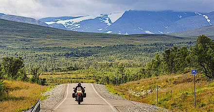 Motorradreise in Nordschwedens Bergwelt