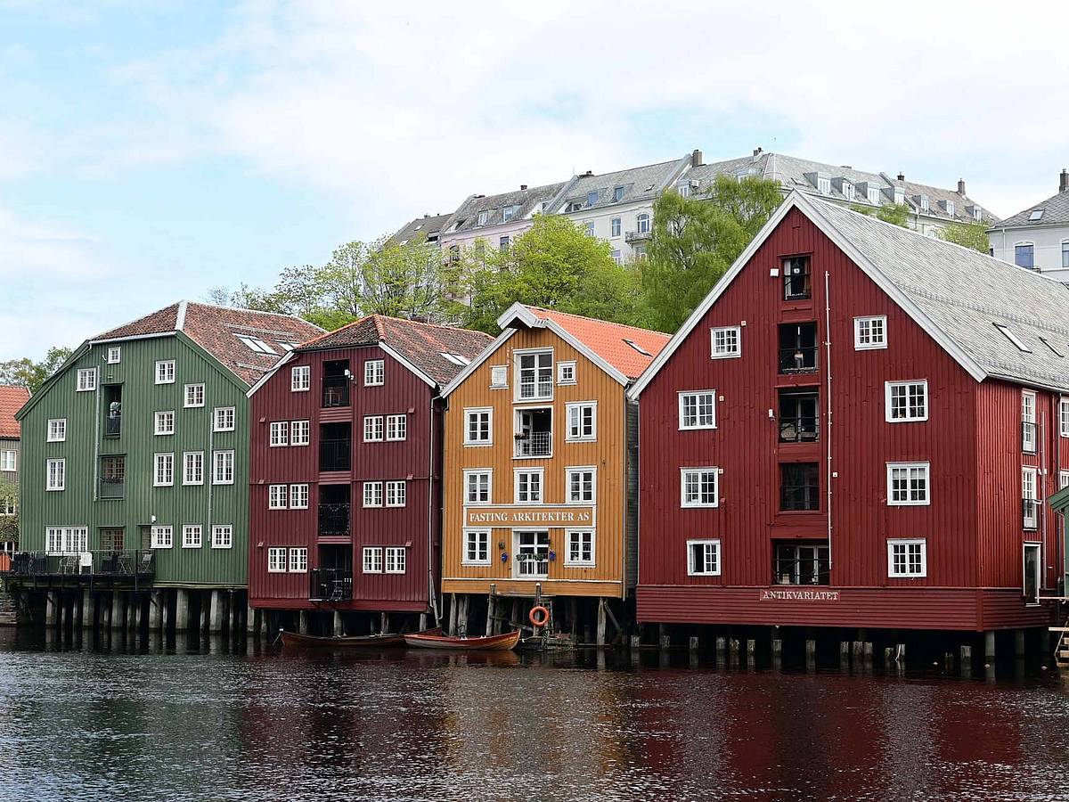 Speicherhäuser am Nidelv in Trondheim