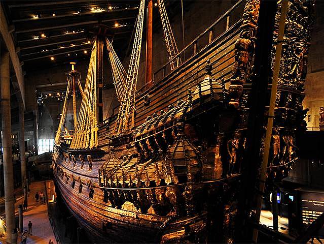 Das Schiff Vasa im gleichnamigen Museum