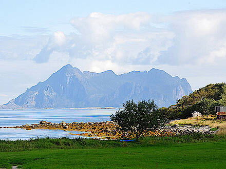 Blick auf die Lofoten in Norwegen