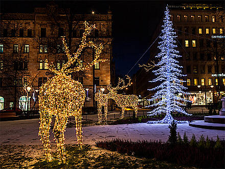 Helsinki im Lichterglanz im Advent