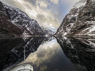Auf dem Nærøyfjord - Unesco-Welterbe - in Norwegen