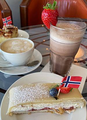 Kuchen an Bord von Color Line