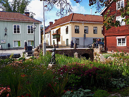 Bunte Holzhäuser in Eksjö