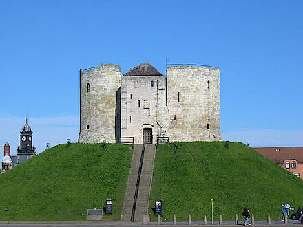 Clifford Tower in York in England