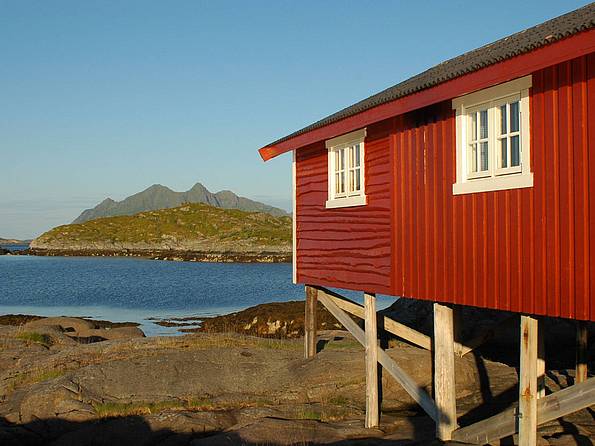 Ein Rorbu auf den Lofoten in Svolvær