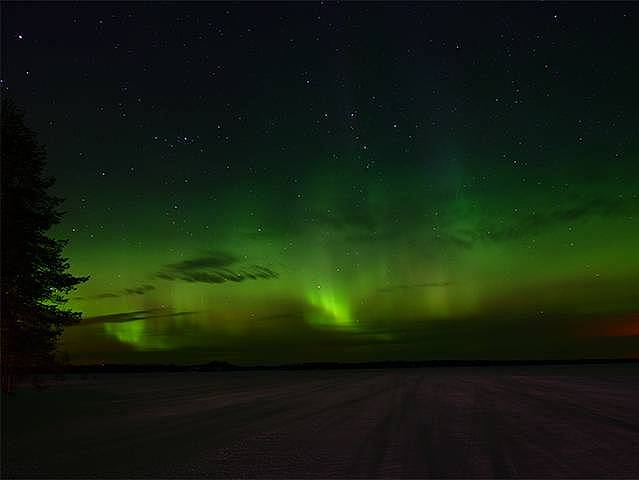 Polarlicht am Himmel über Nordfinnland