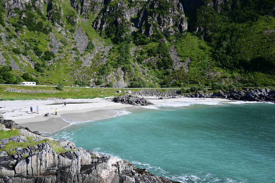 Ein Strand auf den Vesterålen in Norwegen