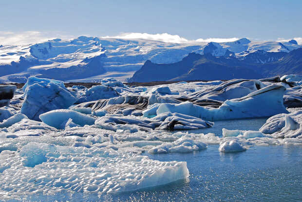 Die Gletscherlagune an Islands Südküste